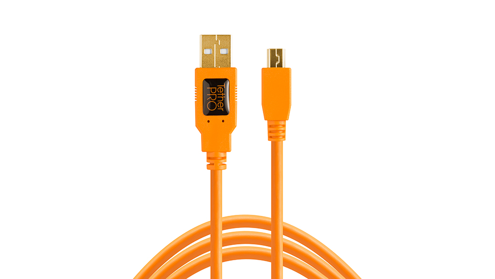 Open Box TetherPro USB 2.0 to Mini-B 5-Pin ORANGE